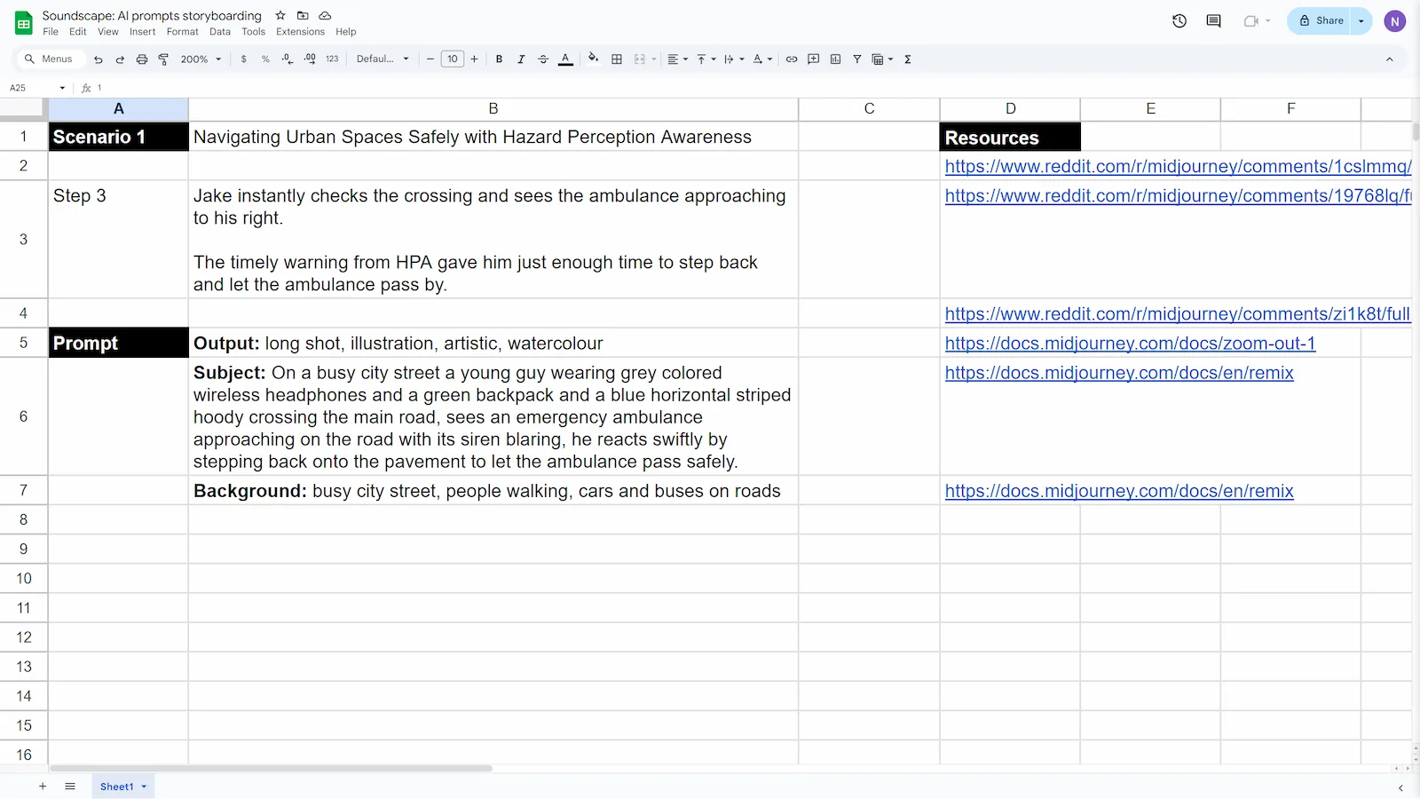 Example prompt for step 3 of the scenario